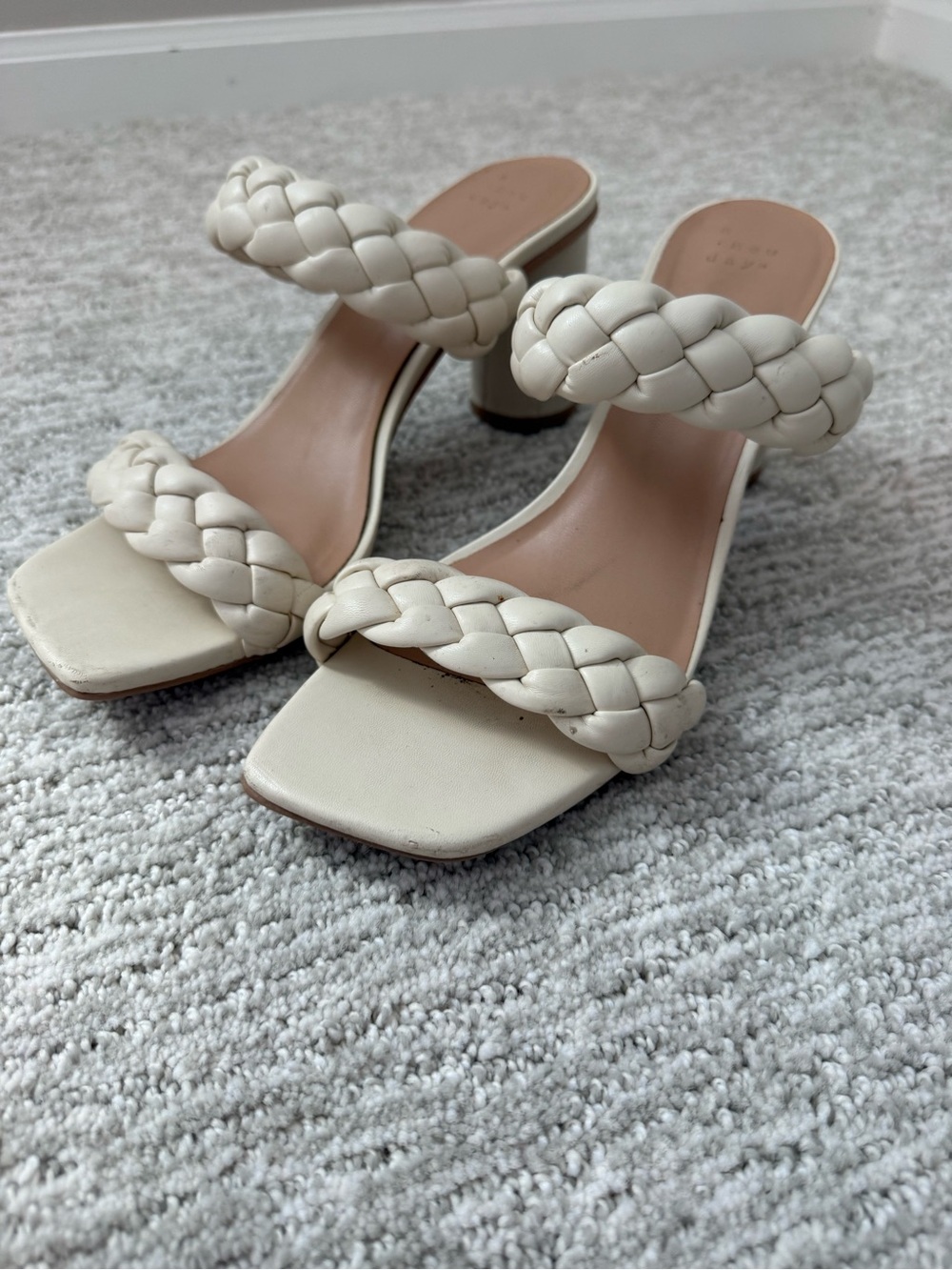A New Day Braided Strap Block Heel Sandals